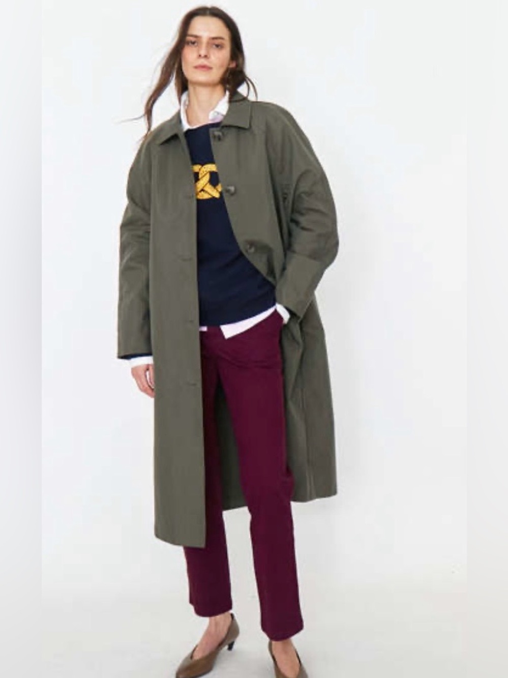 Kule Albie Overcoat in Olive!